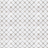 Bianco Dolomite Marble Dotty Mosaic Tile with Crema Dots Honed