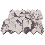 Calacatta Viola Marble Picket Mosaic Tile Honed