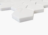 Bianco Dolomite Marble 2" Hexagon Mosaic Tile Honed