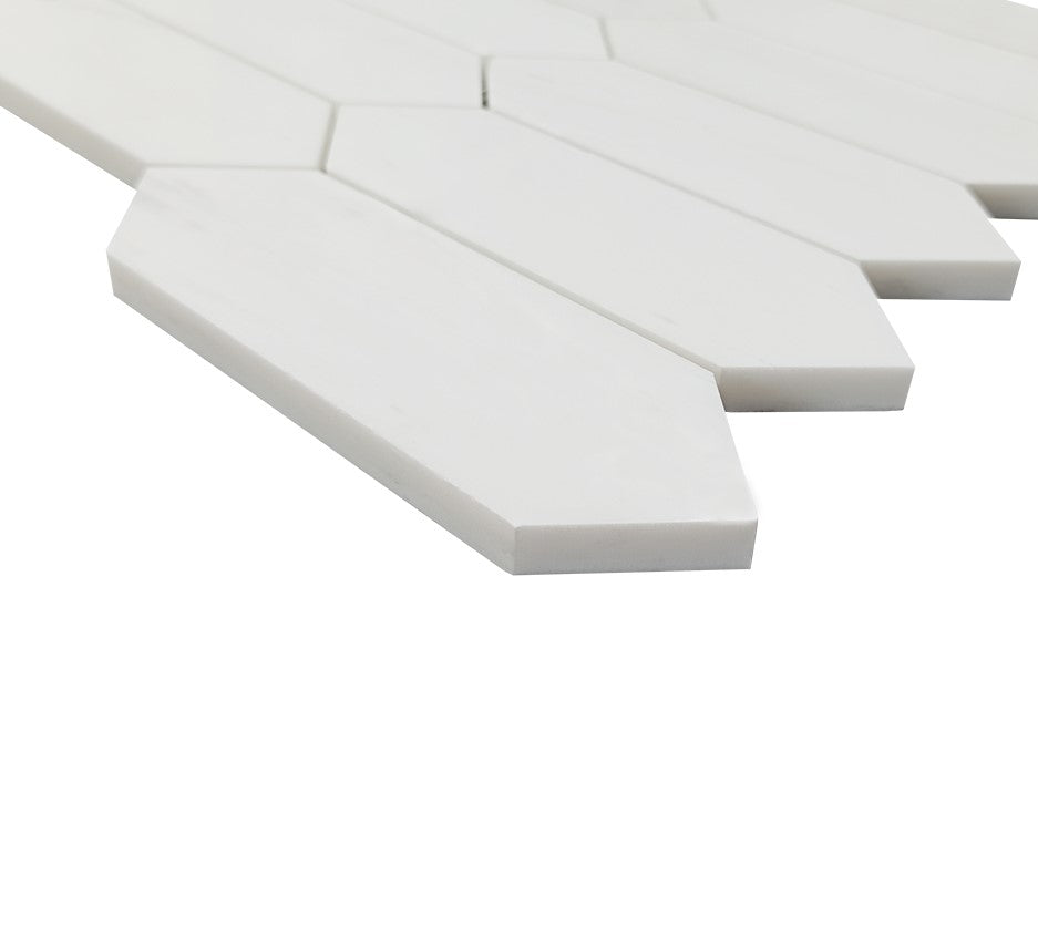 Bianco Dolomite Marble Picket  Mosaic Tile Polished