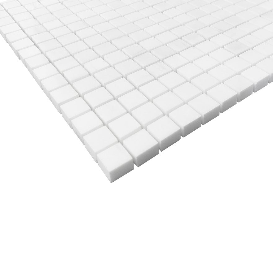 Bianco Dolomite Marble 5/8x5/8 Mosaic Tile Honed