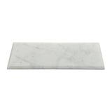Carrara White Italian Marble 4" x 12" Wide Beveled Subway Tile Polished