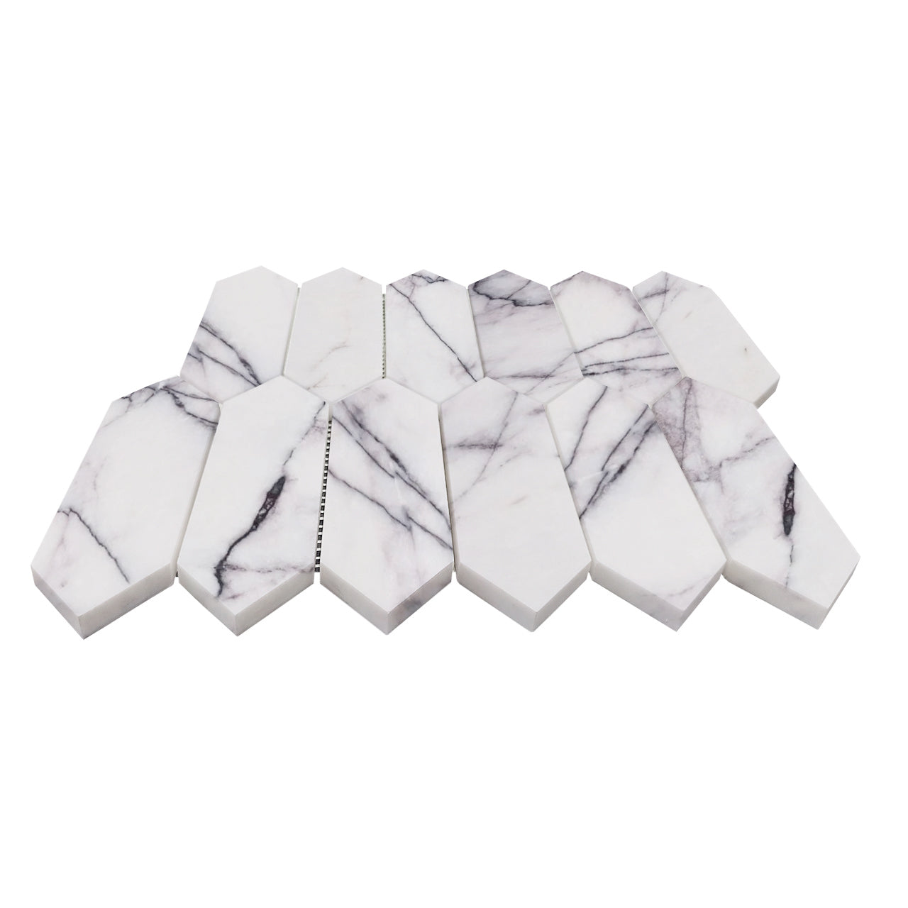 Lilac Marble Picket  Mosaic Tile Polished