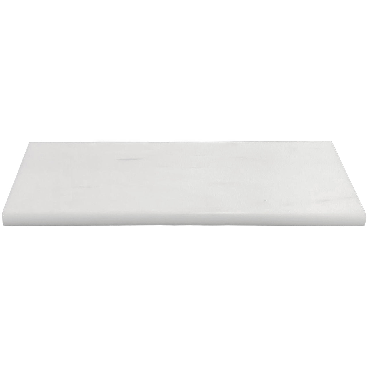 4x12 Bianco Dolomite Marble Bullnose Trim Tile Polished