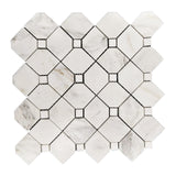 Calacatta Gold Marble Dotty with Dolomite Dots Mosaic Tile Polished