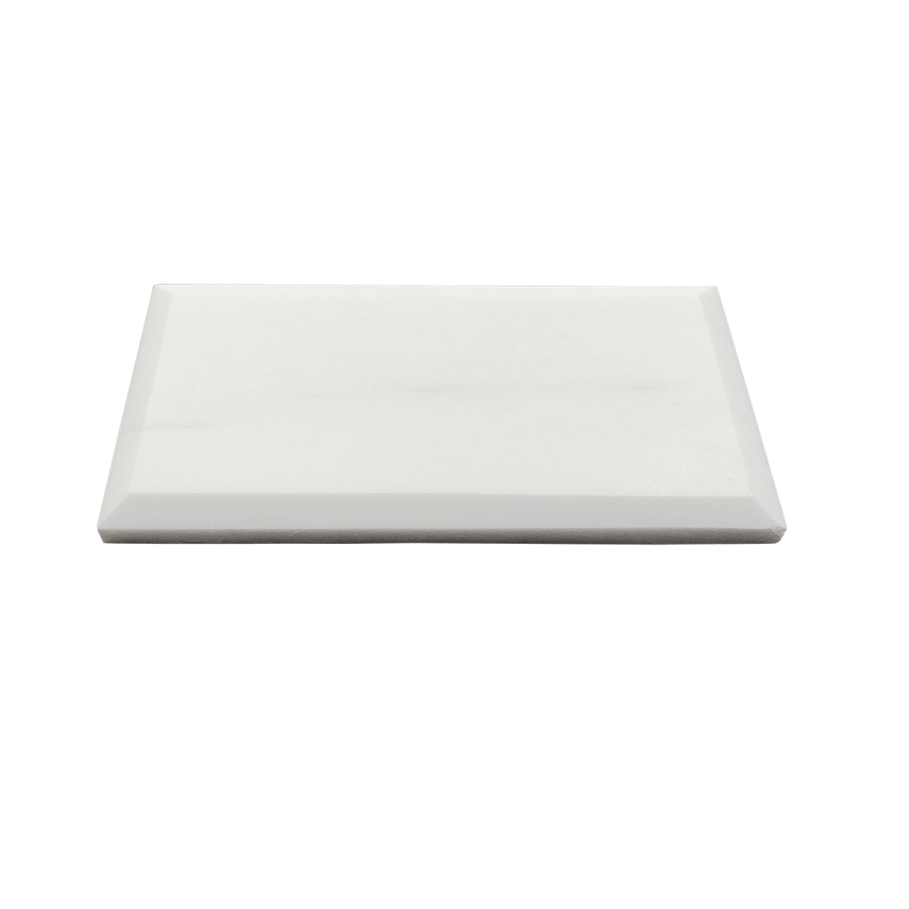 3x6 Bianco Dolomite Marble Wide Bevel Subway Tile Polished