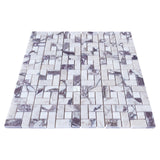 Calacatta Viola Marble Target Pinwheel with Dolomite Dots Mosaic Tile Polished
