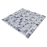 Calacatta Viola Marble Target Pinwheel with Dolomite Dots Mosaic Tile Honed