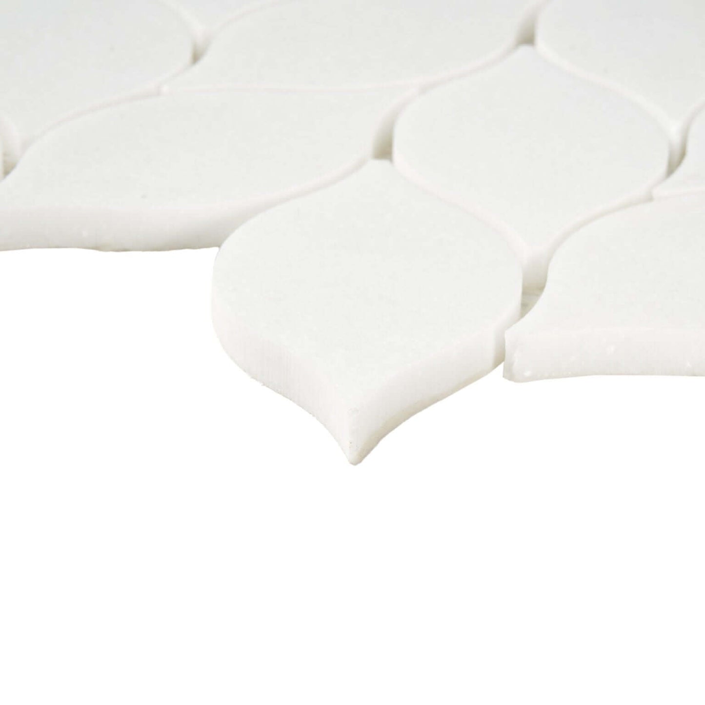Thassos Leaf Motif Marble Mosaic Tile Polished