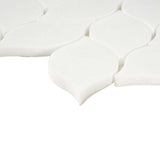 Thassos Leaf Motif Marble Mosaic Tile Polished