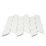 Thassos Leaf Motif Marble Mosaic Tile Polished