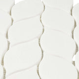 Thassos Leaf Motif Marble Mosaic Tile Polished