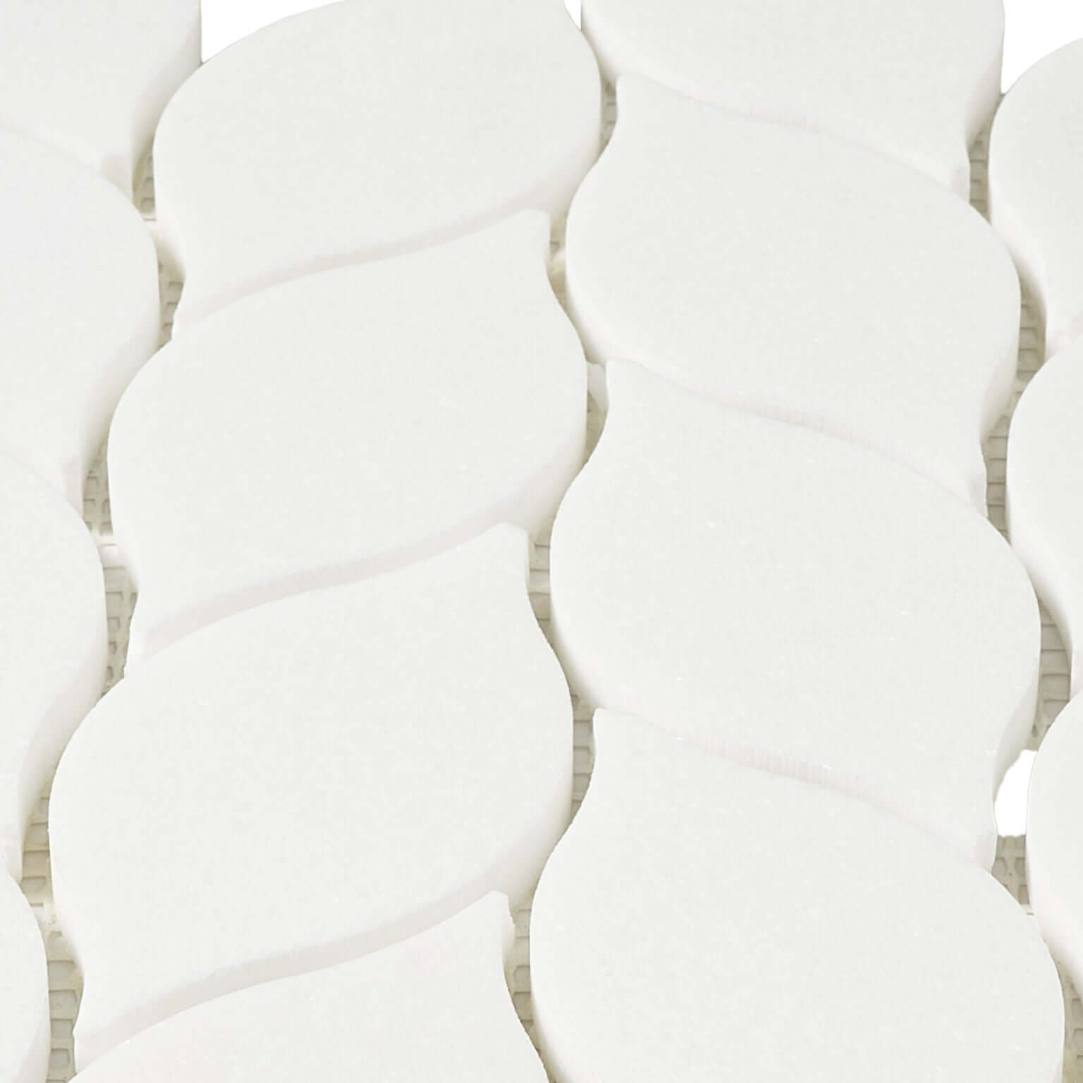 Thassos Leaf Motif Marble Mosaic Tile Polished