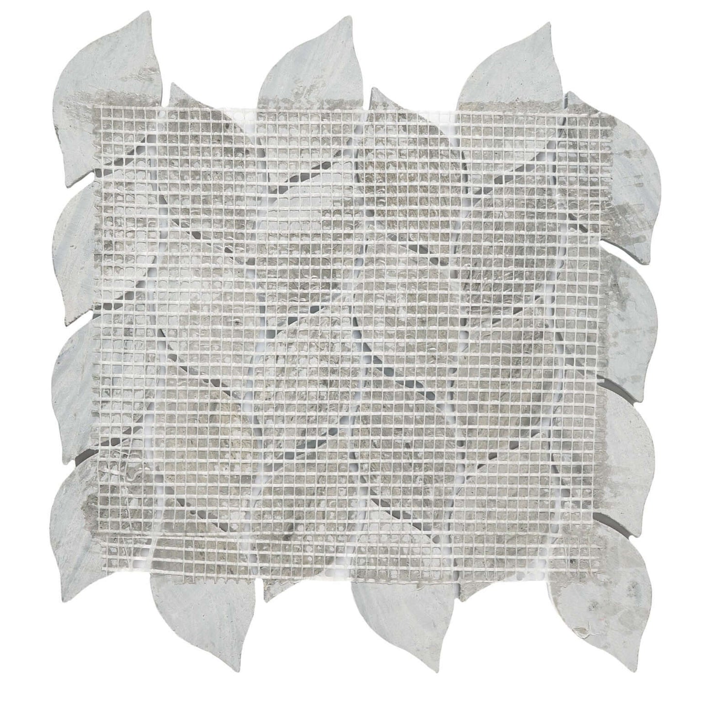 Thassos Leaf Motif Marble Mosaic Tile Polished
