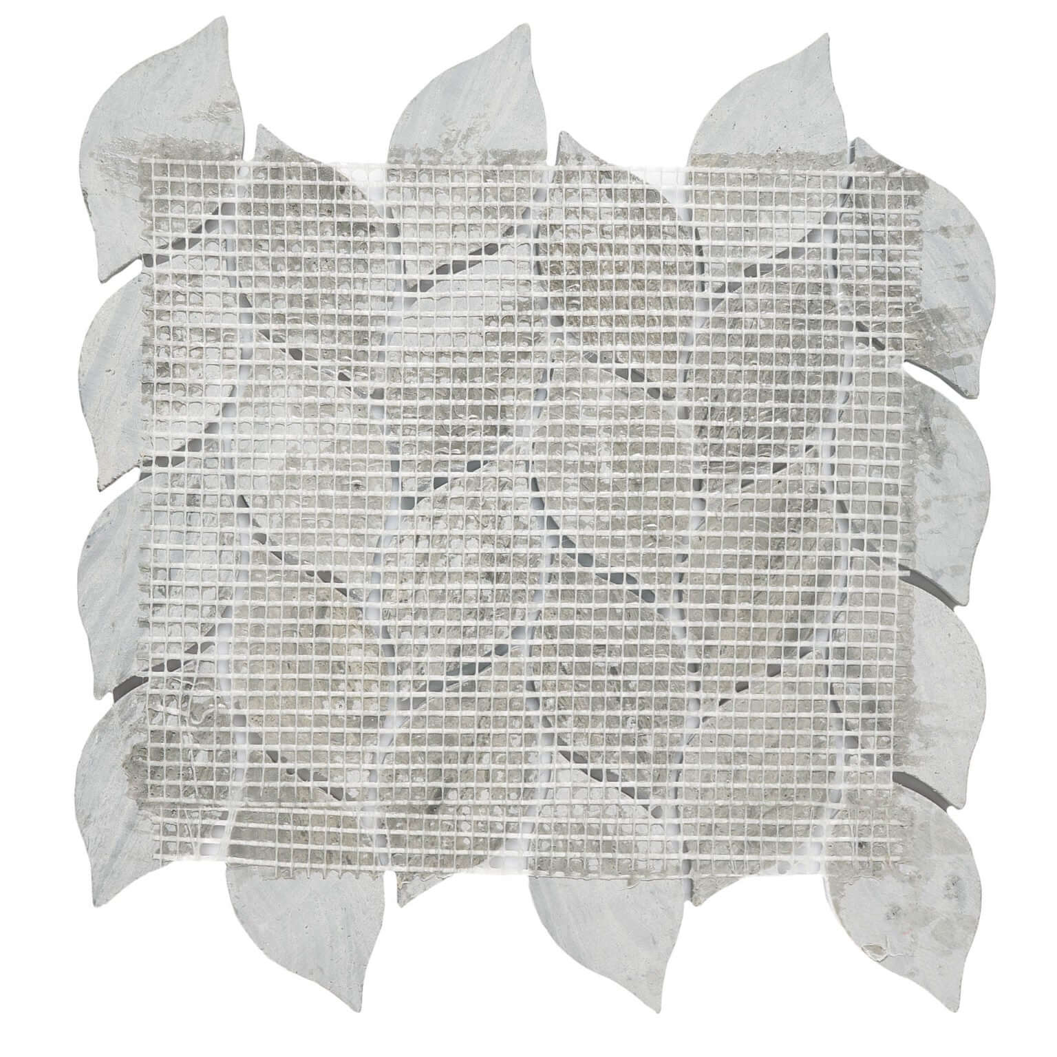 Thassos Leaf Motif Marble Mosaic Tile Polished