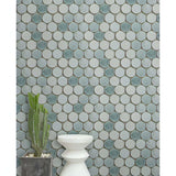 Thassos Green Marble Penny Round Mosaic