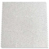 Thassos White Marble 1" Mini Hexagon Mosaic Tile