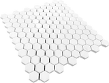 Thassos White Marble 1" Mini Hexagon Mosaic Tile
