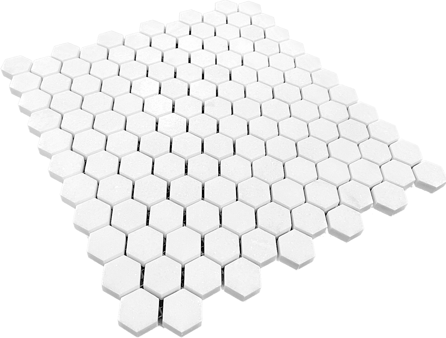 Thassos White Marble 1" Mini Hexagon Mosaic Tile