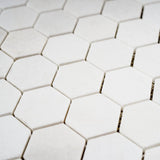 Thassos White Marble 1" Mini Hexagon Mosaic Tile