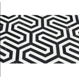 Thassos Black Arched Chevron Weave Mosaic Tile