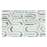 Thassos Green Arched Chevron Weave Marble Mosaic Tile