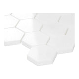 Thassos White Marble 2" Hexagon Mosaic Tile