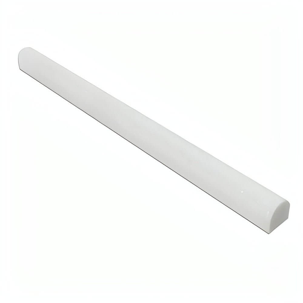 Thassos White Marble 3/4 X 12 Bullnose Liner
