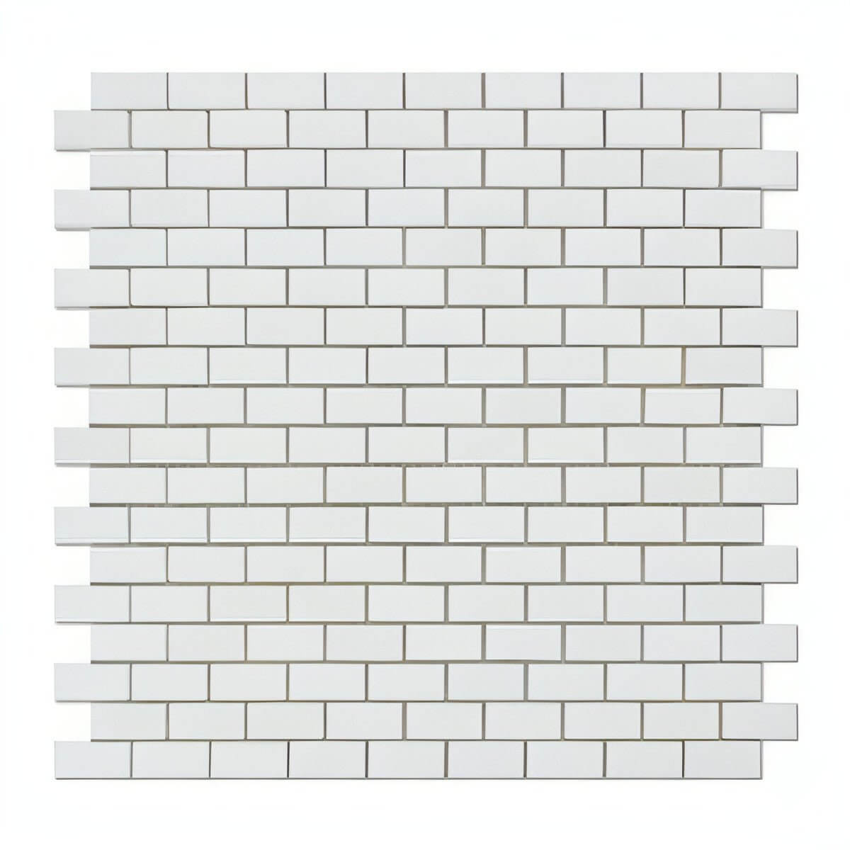 Thassos White Marble Honed Baby Brick Mosaic Tile