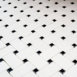 Thassos White Premium Marble with Nero Marquina Dots Weave