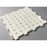 Thassos Green Marble Basketweave Mosaic Tile