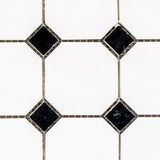 Thassos Black Marble Octagon Mosaic 12X12