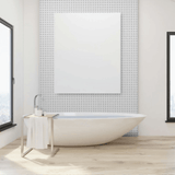 12x12 Thassos Blue BasketWeave Polished Marble Mosaic Tile