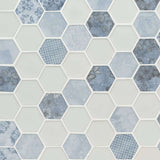Vista Azul Hexagon 6mm 12.76” 11.02”