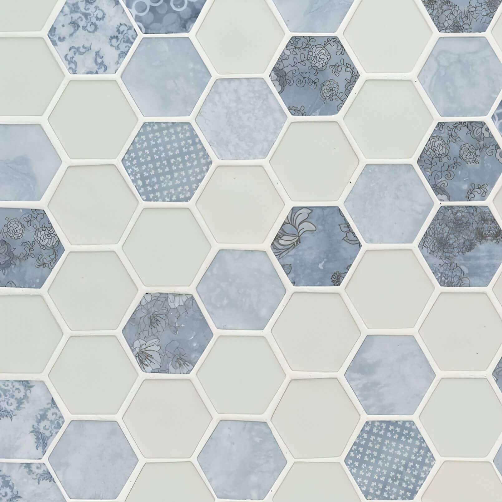 Vista Azul Hexagon 6mm 12.76” 11.02”