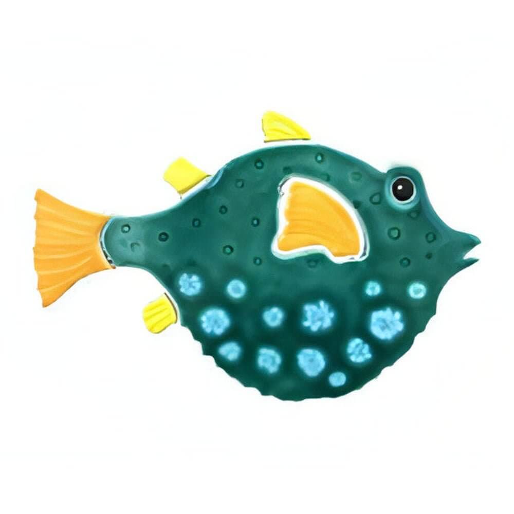 Watermark Pool Mosaics Puffer Fish Glossy 10”X7”