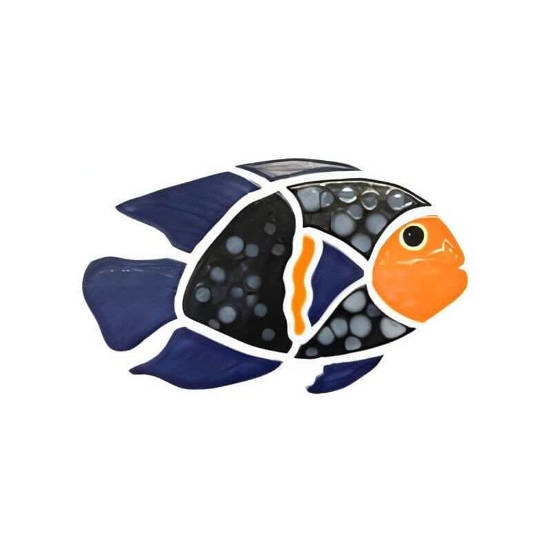 Watermark Pool Mosaics Spotted Fish Glossy 10X7
