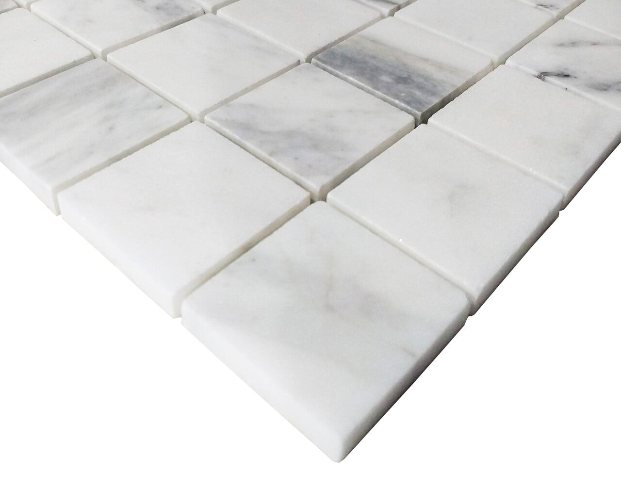 Calacatta Gold Italian Marble 2x2 Mosaic Tile Honed