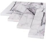 Lilac Marble 2" x 8" Herringbone Mosaic Tile Polished
